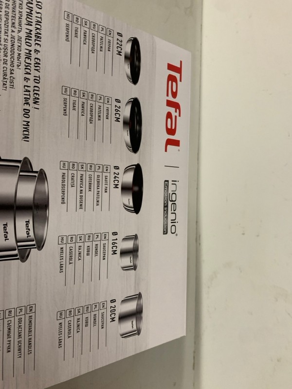 Lot 243  
            Nottingham SR3 - Delivery Only 

                
TEFAL INGENIO EMOTION STEEL PAN SET - Image 4