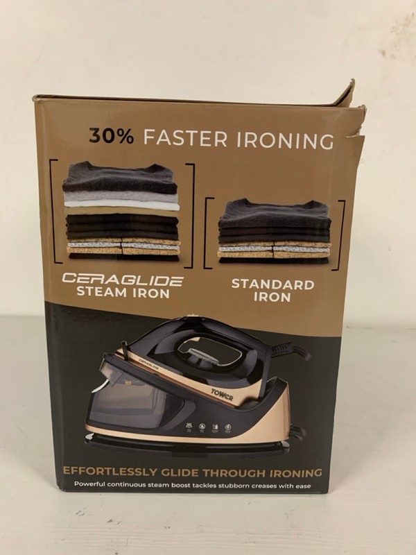 Lot 245  
            Nottingham SR3 - Delivery Only 

                
TOWER 2700W LOCKABLE STEAM GENERATOR IRON - Image 2