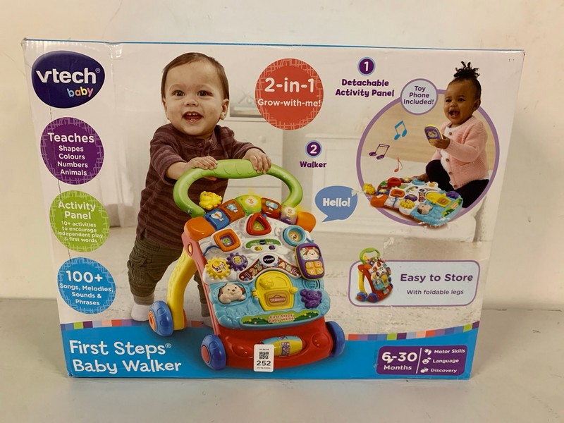 Lot 252  
            Nottingham SR3 - Delivery Only 

                
VTECH BABY 2 IN 1 GROW WITH ME BABY WALKER