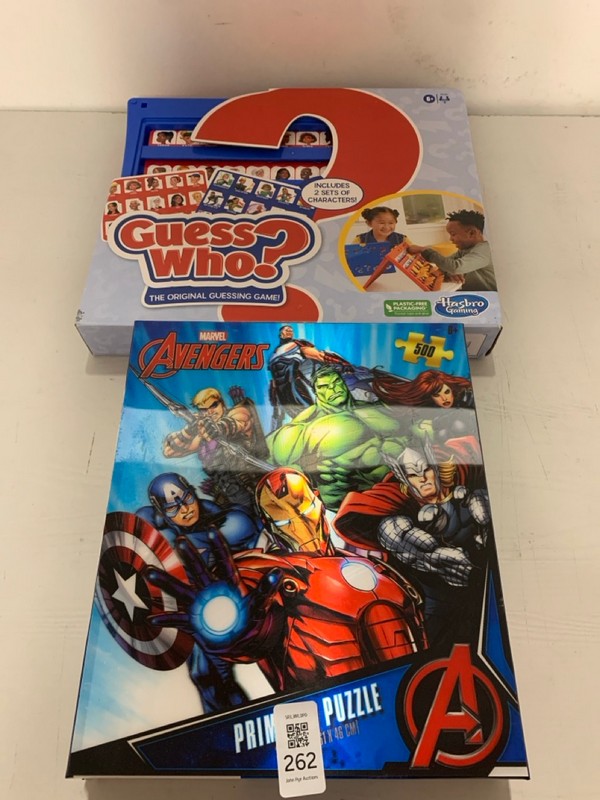 Lot 262  
            Nottingham SR3 - Delivery Only 

                
2 X ITEMS INCLUDING GUESS WHO BOARD GAME