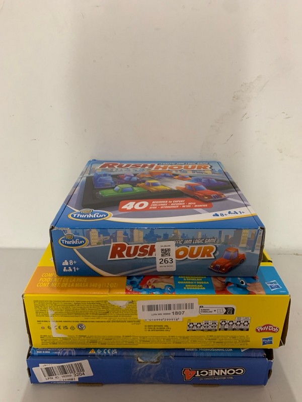 Lot 263  
            Nottingham SR3 - Delivery Only 

                
3 X ITEMS INCLUDING THINKFUN RUSH HOUR