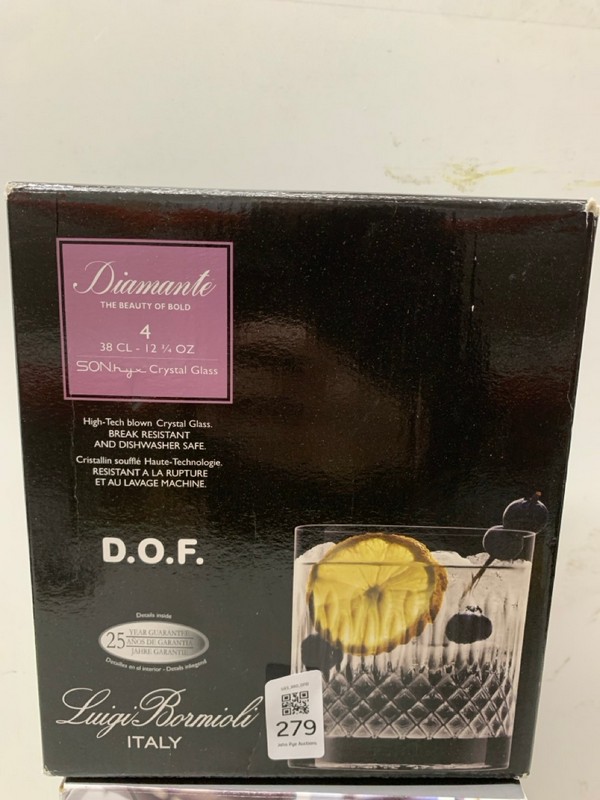 Lot 279  
            Nottingham SR3 - Delivery Only 

                
2 X ITEMS TO INCLUDE DIAMONTE CRYSTAL GLASS - Image 2