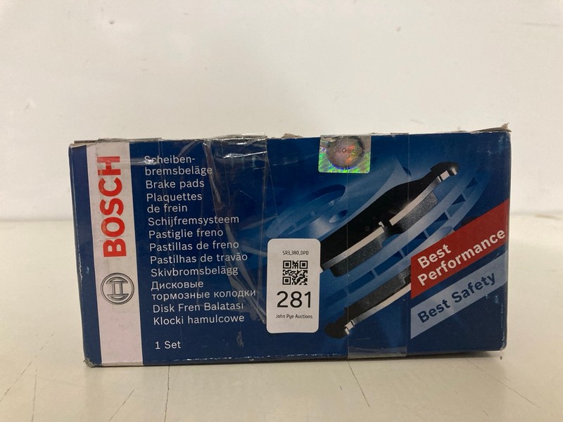 Lot 281  
            Nottingham SR3 - Delivery Only 

                
BOSCH BRAKE PADS