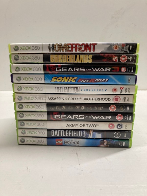 Lot 285  
            Nottingham SR3 - Delivery Only 

                
11 X CONSOLE GAMES TO INCLUDE BATTLEFIELD 3 (18+ ID REQUIRED)