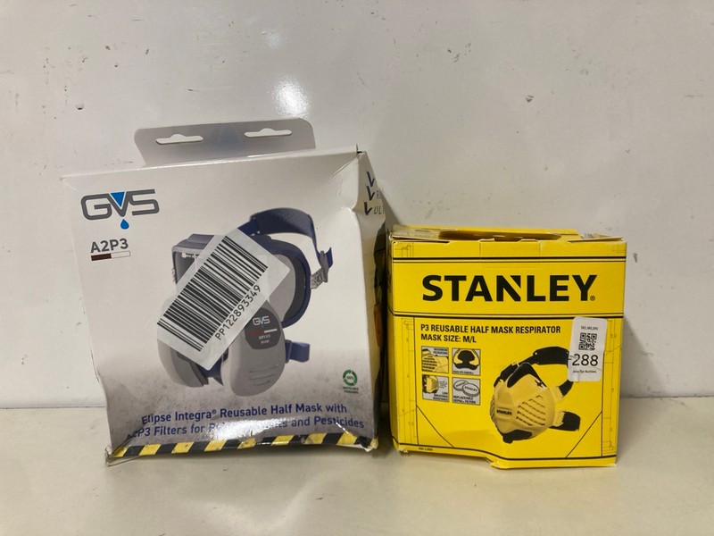 Lot 288  
            Nottingham SR3 - Delivery Only 

                
2 X ITEMS TO INCLUDE STANLEY HALF MASK RESPIRATOR