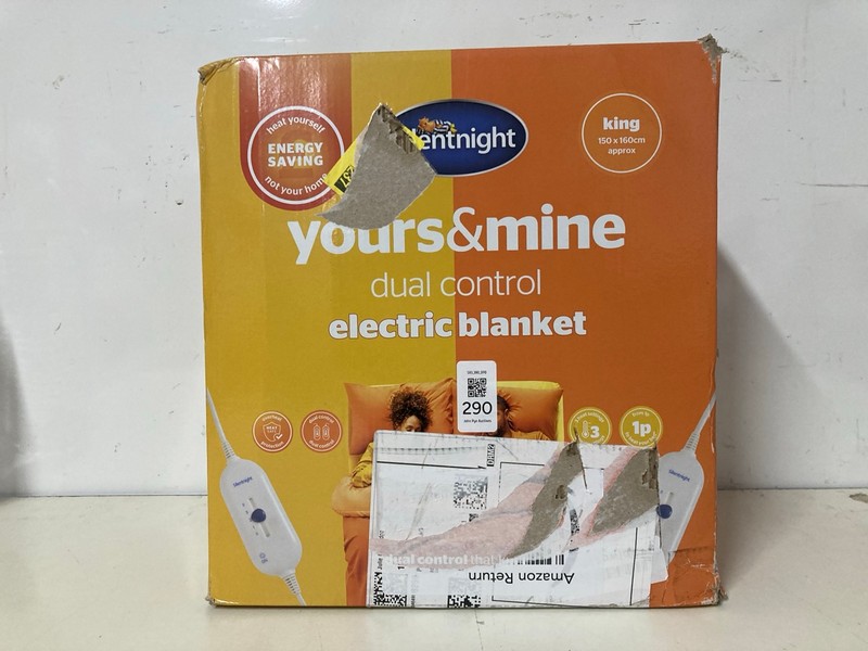Lot 290  
            Nottingham SR3 - Delivery Only 

                
SILENT NIGHT YOURS N MINE DUAL CONTROL ELECTRIC BLANKET