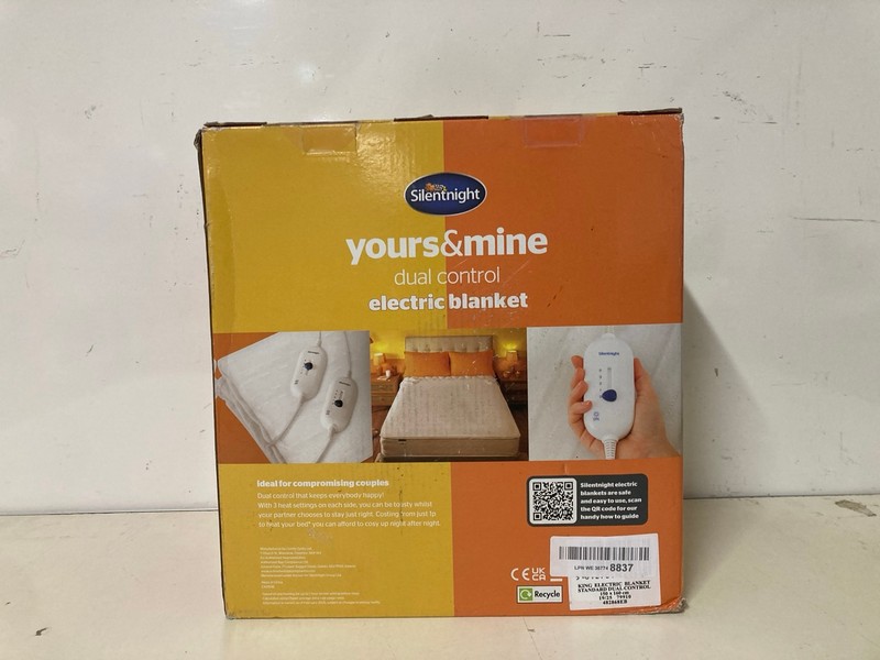 Lot 290  
            Nottingham SR3 - Delivery Only 

                
SILENT NIGHT YOURS N MINE DUAL CONTROL ELECTRIC BLANKET