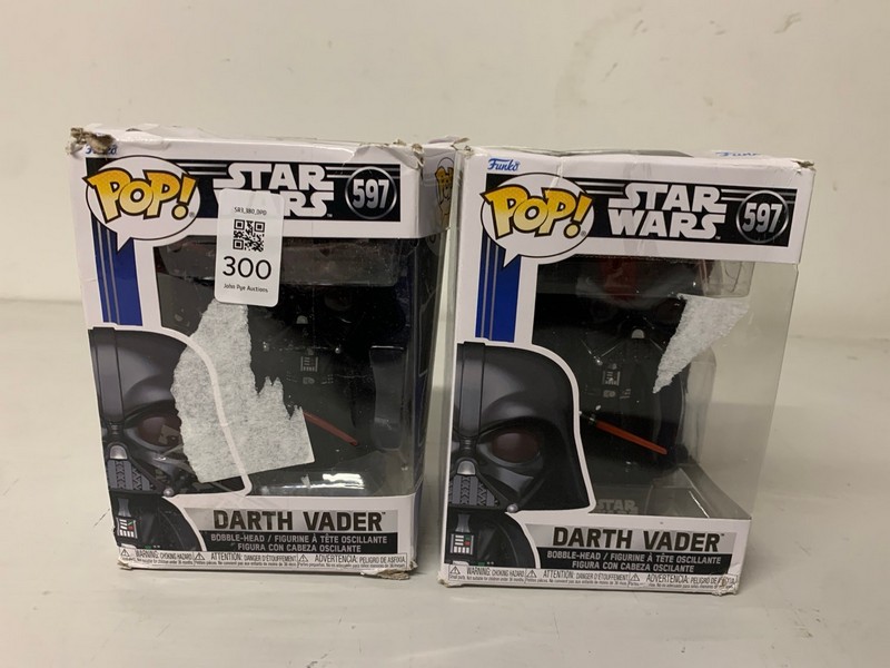 Lot 300  
            Nottingham SR3 - Delivery Only 

                
2 X  FUNKO POP FIGURES TO INCLUDE DARTH VADER