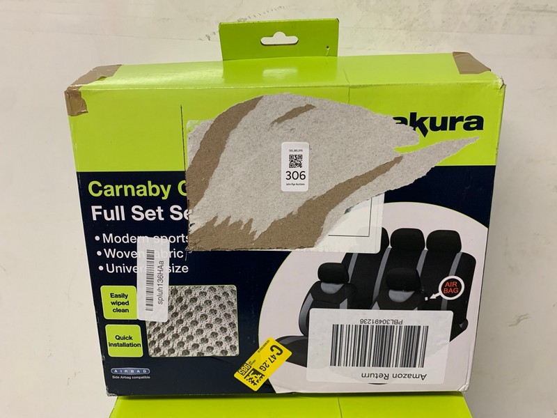 Lot 306  
            Nottingham SR3 - Delivery Only 

                
2 X SAKURA CARNABY GREY FULL SET SEAT COVERS - Image 2