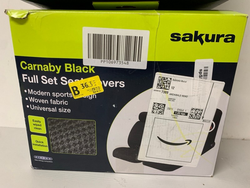 Lot 306  
            Nottingham SR3 - Delivery Only 

                
2 X SAKURA CARNABY GREY FULL SET SEAT COVERS - Image 3