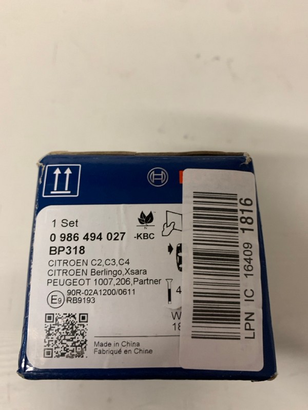 Lot 308  
            Nottingham SR3 - Delivery Only 

                
BOSCH BREAK PADS - Image 3