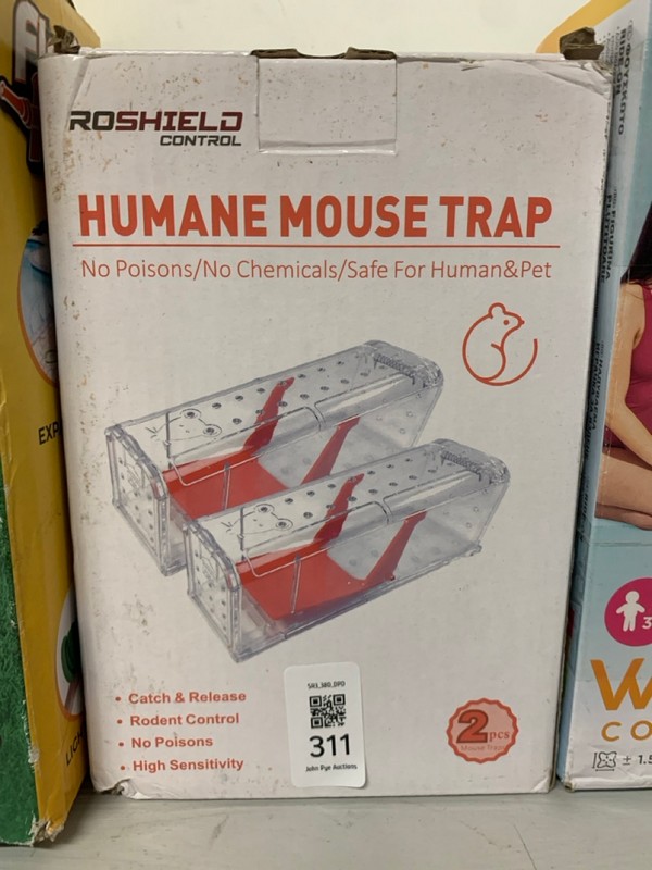 Lot 311  
            Nottingham SR3 - Delivery Only 

                
3 X ITEMS TO INCLUDE ROSHIELD HUMANE MOUSE TRAP - Image 3