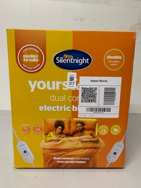 Lot 317  
            Nottingham SR3 - Delivery Only 

                
SILENTNIGHT DOUBLE HEATED BLANKET