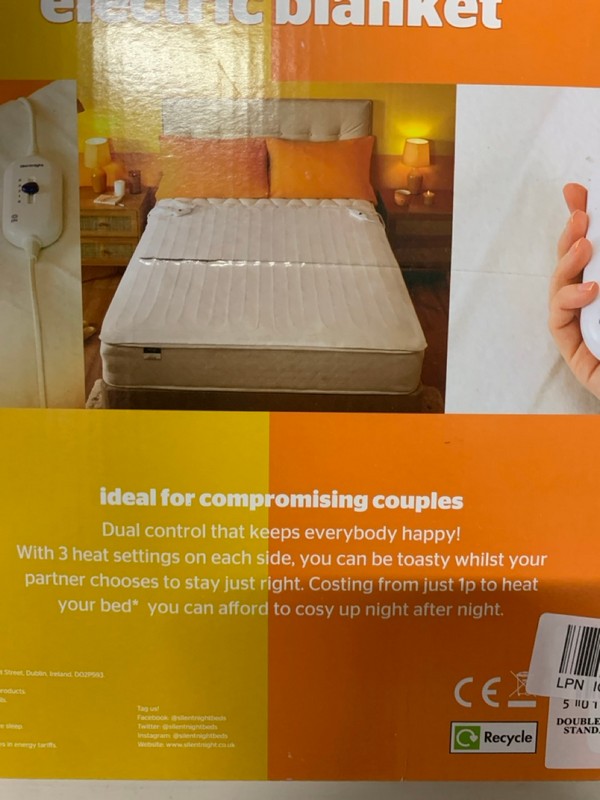 Lot 317  
            Nottingham SR3 - Delivery Only 

                
SILENTNIGHT DOUBLE HEATED BLANKET - Image 4