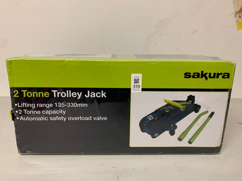 Lot 319  
            Nottingham SR3 - Delivery Only 

                
SAKURA 2 TONNE TROLLEY JACK