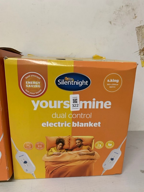 Lot 322  
            Nottingham SR3 - Delivery Only 

                
2 X SILENTNIGHT ELECTRIC BLANKET - Image 3