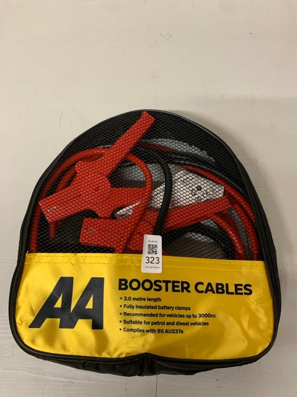 Lot 323  
            Nottingham SR3 - Delivery Only 

                
AA BOOSTER CABLES
