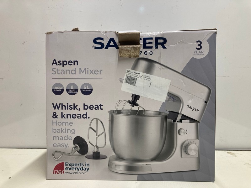 Lot 326  
            Nottingham SR3 - Delivery Only 

                
SALTER ASPEN STAND MIXER