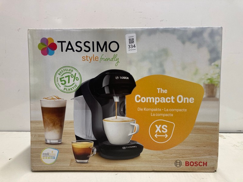 Lot 334  
            Nottingham SR3 - Delivery Only 

                
TASSIMO THE COMPACT ONE