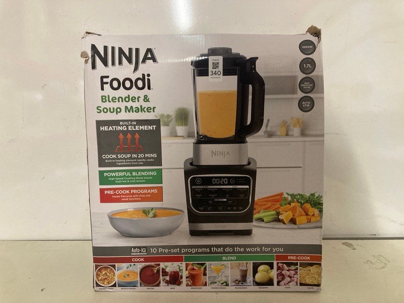 Lot 340  
            Nottingham SR3 - Delivery Only 

                
NINJA FOODI BLENDER AND SOUP MAKER