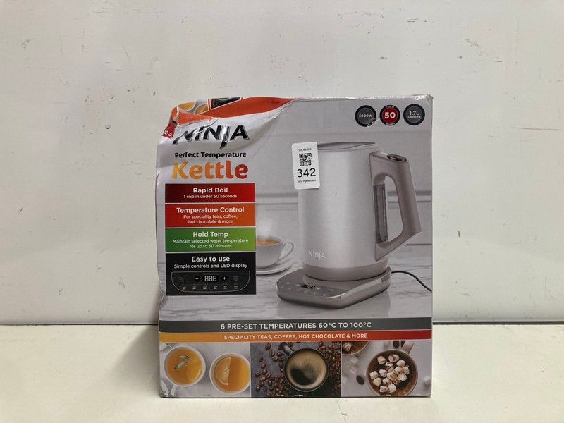 Lot 342  
            Nottingham SR3 - Delivery Only 

                
NINJA PERFECT TEMPERATURE KETTLE