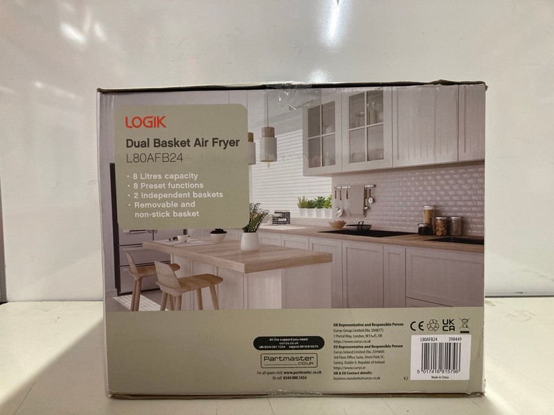 Lot 349  
            Nottingham SR3 - Delivery Only 

                
LOGIK DUAL BASKET AIR FRYER - Image 4