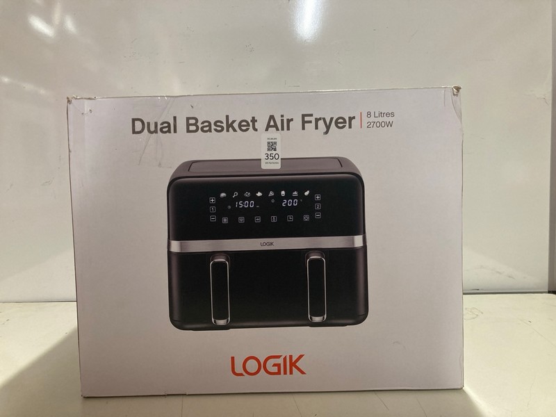 Lot 350  
            Nottingham SR3 - Delivery Only 

                
LOGIK DUAL BASKET AIR FRYER