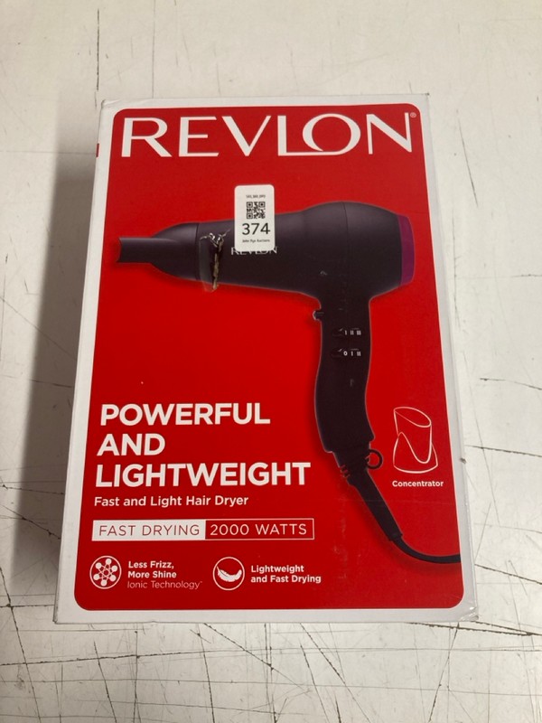 Lot 374  
            Nottingham SR3 - Delivery Only 

                
REVLON FAST DRYING HAIR DRYER