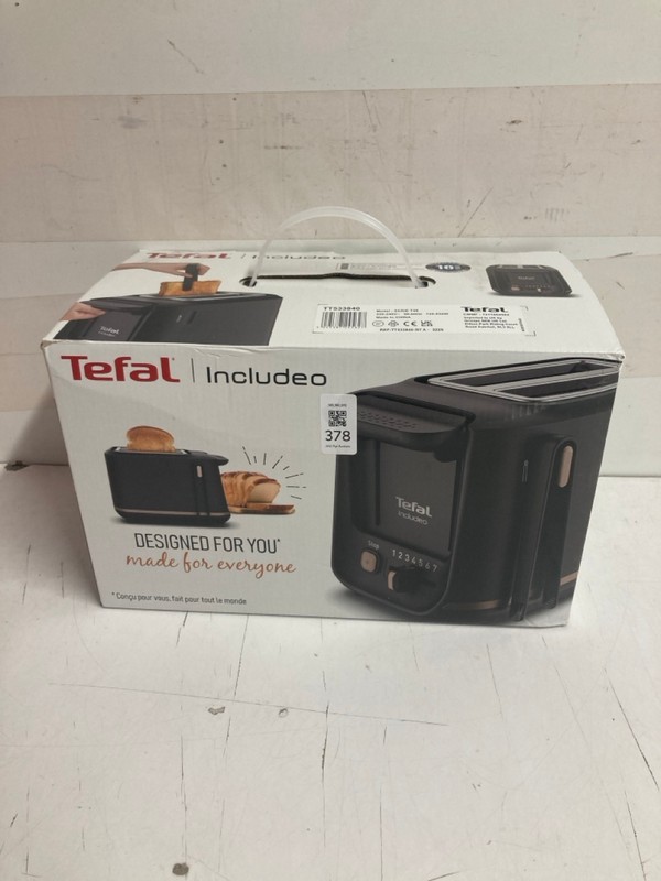 Lot 378  
            Nottingham SR3 - Delivery Only 

                
TEFAL INCLUDEO TOASTER