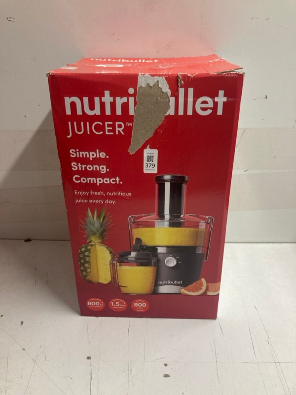 Lot 379  
            Nottingham SR3 - Delivery Only 

                
NUTRIBULLET JUICER