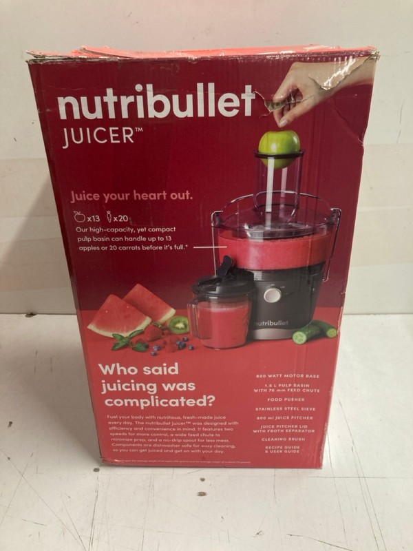 Lot 379  
            Nottingham SR3 - Delivery Only 

                
NUTRIBULLET JUICER - Image 3