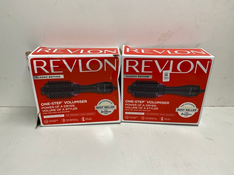 Lot 384  
            Nottingham SR3 - Delivery Only 

                
2 X REVLON ONE STEP COLUMISER