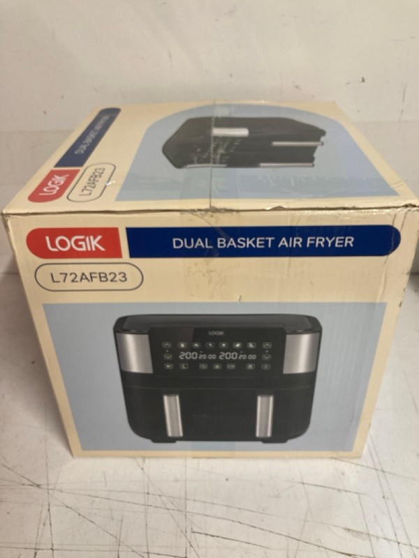 Lot 385  
            Nottingham SR3 - Delivery Only 

                
LOGIK DUAL BASKET AIR FRYER - Image 2