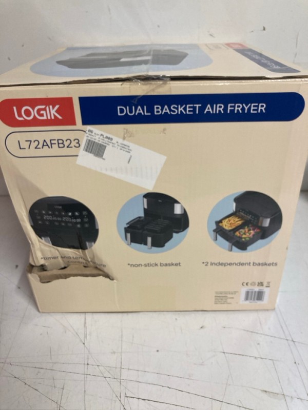 Lot 385  
            Nottingham SR3 - Delivery Only 

                
LOGIK DUAL BASKET AIR FRYER - Image 4