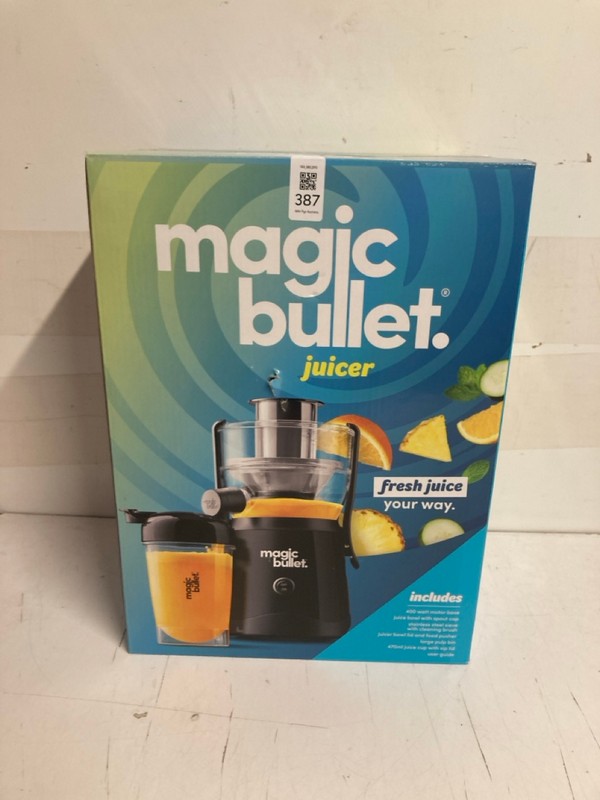 Lot 387  
            Nottingham SR3 - Delivery Only 

                
MAGIC BULLET JUICER
