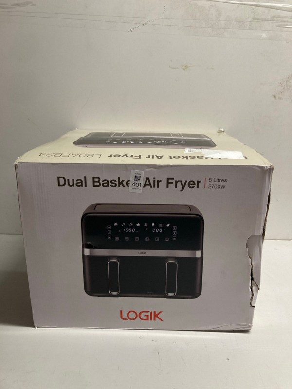 Lot 401  
            Nottingham SR3 - Delivery Only 

                
LOGIK DUAL BASKET AIR FRYER