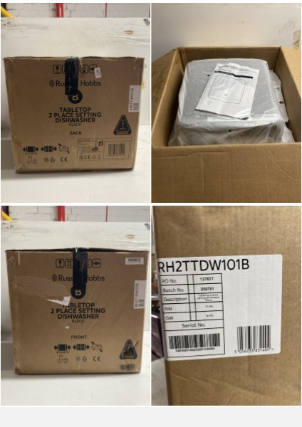 Lot 414  
            Nottingham SR3 - Delivery Only 

                
RUSSELL HOBBS TABLE TOP 2 PLACE SETTING DISHWASHER