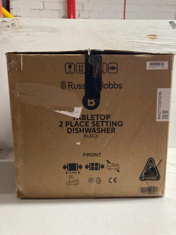 Lot 414  
            Nottingham SR3 - Delivery Only 

                
RUSSELL HOBBS TABLE TOP 2 PLACE SETTING DISHWASHER