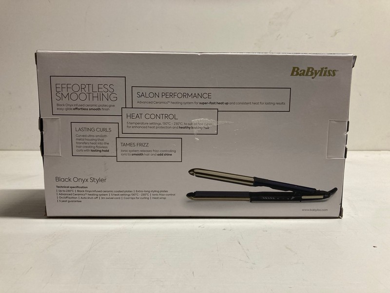 Lot 415  
            Nottingham SR3 - Delivery Only 

                
BABYLISS BLACK ONYX STYLER