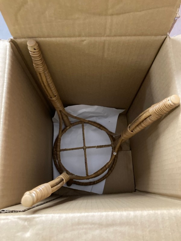 Lot 466  
            Nottingham SR3 - Delivery Only 

                
4 X TALL POLY RATTAN STAND LIGHT BROWN - Image 4