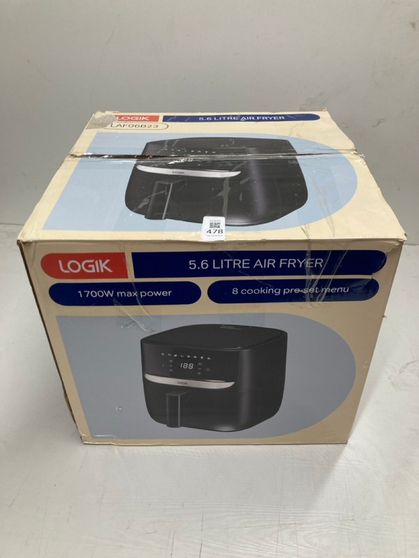 Lot 478  
            Nottingham SR3 - Delivery Only 

                
LOGIK 5.6L AIR FRYER