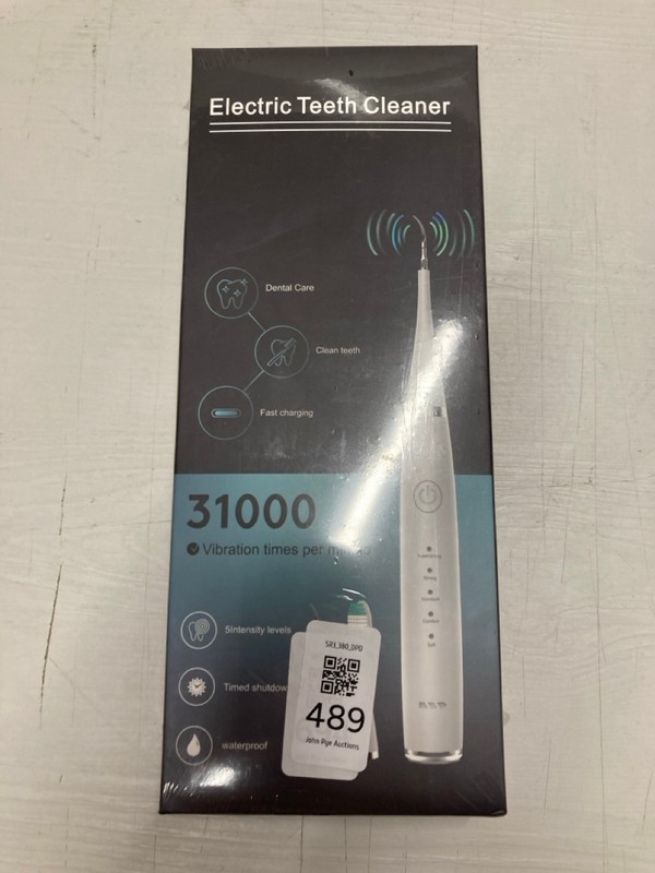 Lot 489  
            Nottingham SR3 - Delivery Only 

                
ELECTRIC TEETH CLEANER 31000 VIBRATIONS PER MINUTE