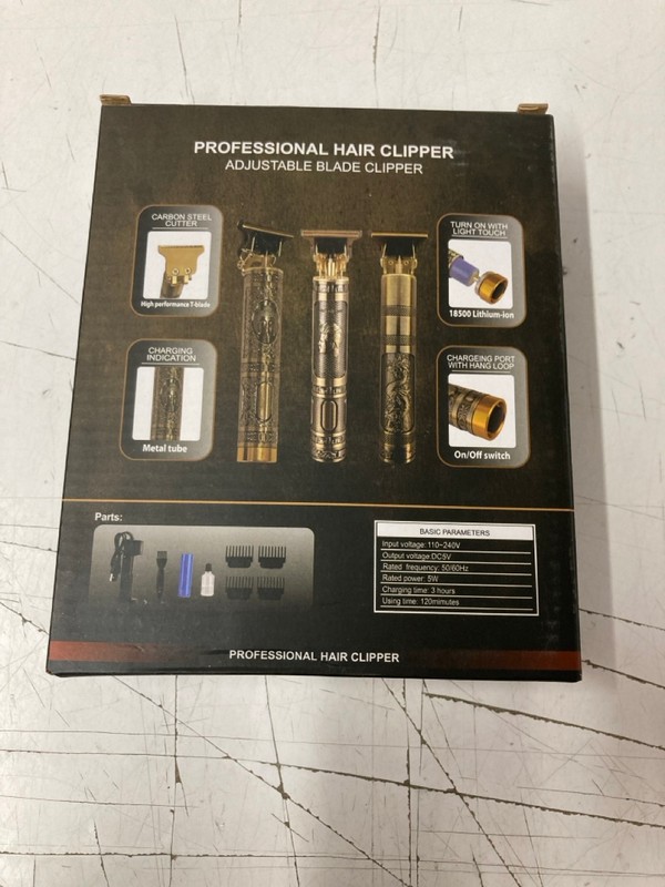 Lot 63  
            Nottingham SR3 - Delivery Only 

                
PROFESSIONAL HAIR CLIPPER ADJUSTABLE BLADE CLIPPER MODEL NO: BZ-T99