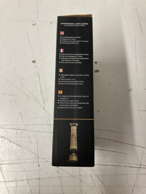 Lot 67  
            Nottingham SR3 - Delivery Only 

                
PROFESSIONAL HAIR CLIPPER ADJUSTABLE BLADE CLIPPER MODEL NO: BZ-T99