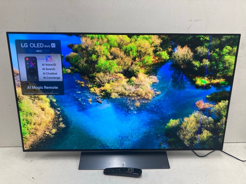 Lot 100  
            Nottingham SR4 - Collection Only 

                
LG 48" OLED TV MODEL: OLED48C54LA (WITH REMOTE, WITH STAND, WITH BOX) (LINE ON SC...
