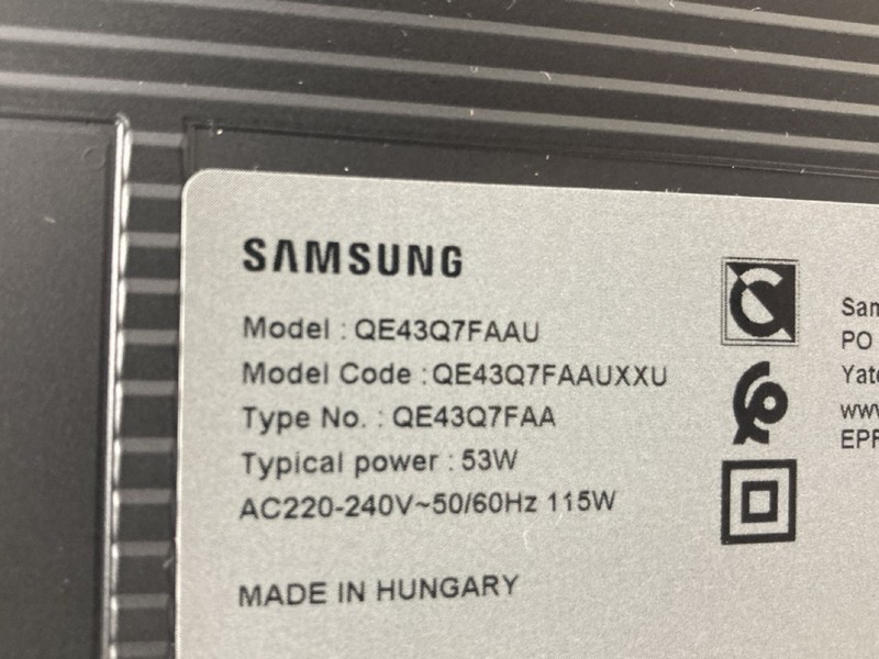 Lot 102  
            Nottingham SR4 - Collection Only 

                
SAMSUNG 43" QLED TV MODEL: QE43Q7FAAU (WITH REMOTES, WITH STAND, WITH BOX) (CASE ...