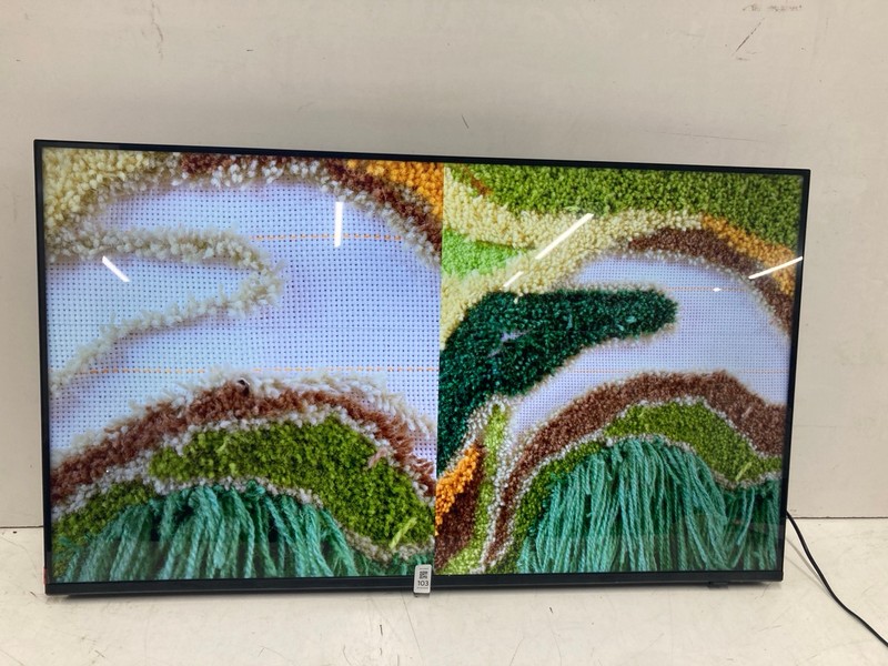 Lot 103  
            Nottingham SR4 - Collection Only 

                
SAMSUNG 43" 4K TV MODEL: UE43U8000FK (NO REMOTE, NO STAND, WITH BOX) (LINE ON SCR...