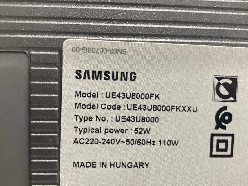 Lot 103  
            Nottingham SR4 - Collection Only 

                
SAMSUNG 43" 4K TV MODEL: UE43U8000FK (NO REMOTE, NO STAND, WITH BOX) (LINE ON SCR...