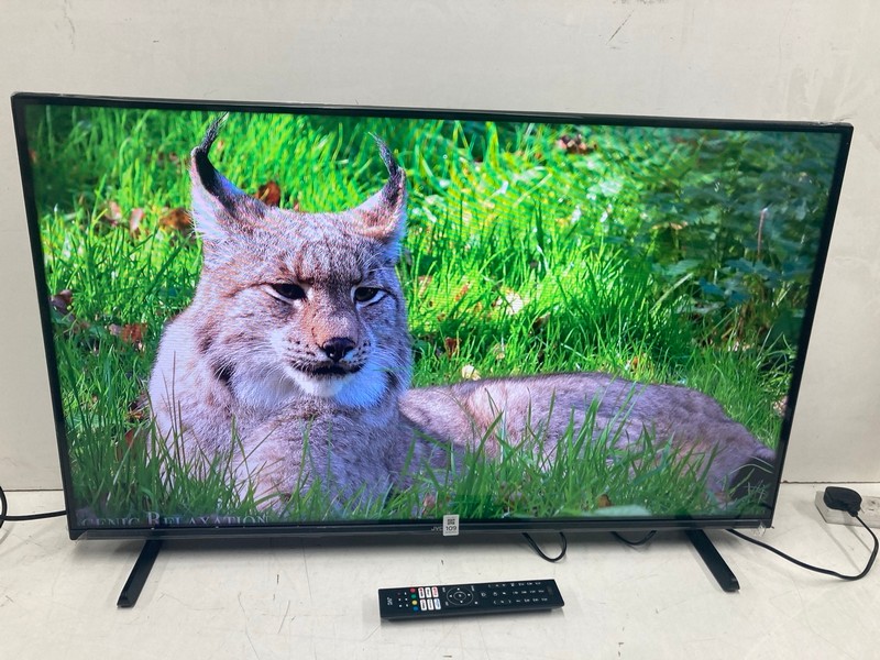 Lot 109  
            Nottingham SR4 - Collection Only 

                
JVC 43" 4K TV MODEL:LT-43CT450 (WITH REMOTE, WITH STAND, WITH BOX) (COLLECTION FR...