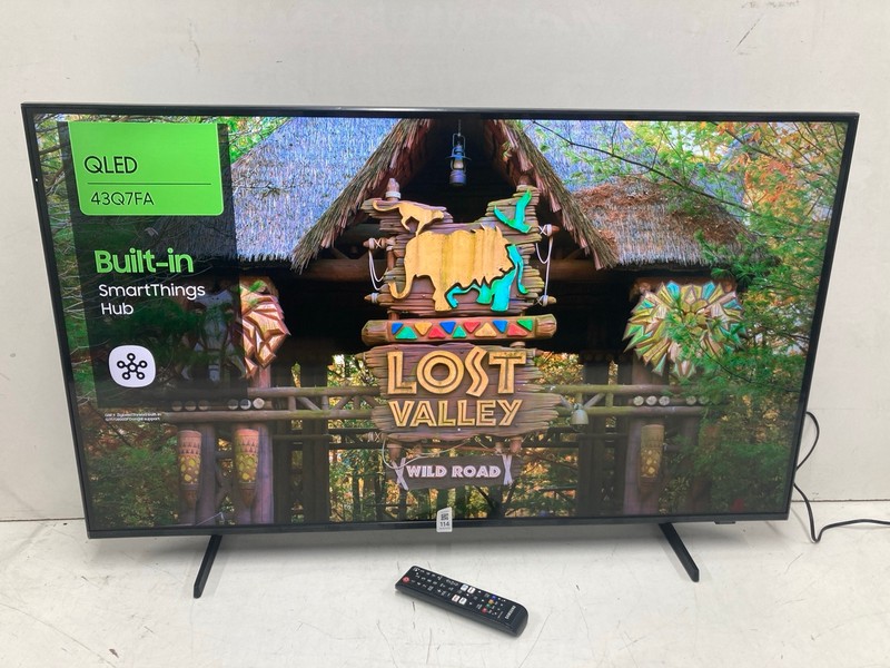 Lot 114  
            Nottingham SR4 - Collection Only 

                
SAMSUNG 43" QLED TV MODEL: QE43Q7FAAU (WITH REMOTE, WITH STAND, WITH BOX) (LINE O...